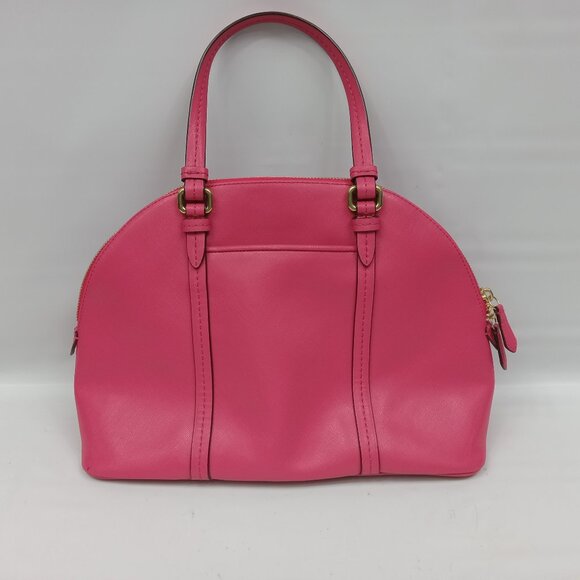 Coach Peyton Leather Cora Domed Satchel Bag M1381-F25671 - Picture 3 of 11